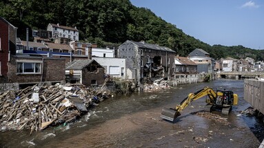 Inondations de la Vesdre Wallonie Belgique 2021 - eau 